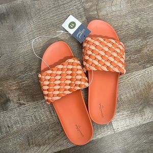 Women's Polly Woven Slide Sandals Assorted Reds- Universal Thread